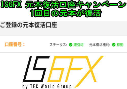 IS6FX 元本復活後を使った感想